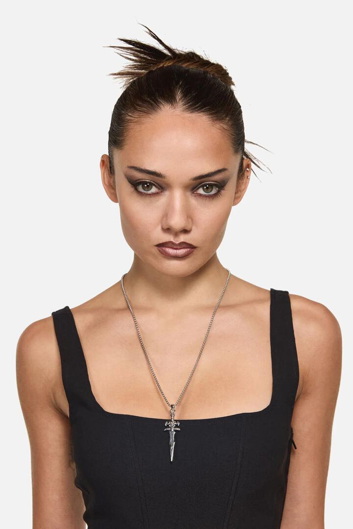 Image of Necklaces. Productname: Sword Pendant Necklace in Silver colour by brand - Black Friday