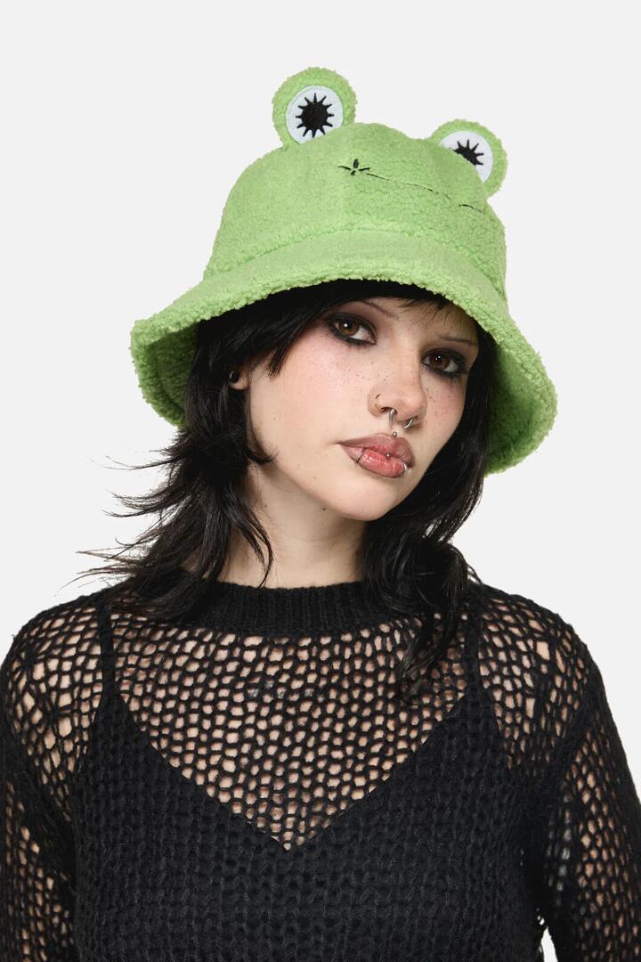 Image of Hats. Productname: Winter Frog Hat in Green colour by brand - Dangerfield