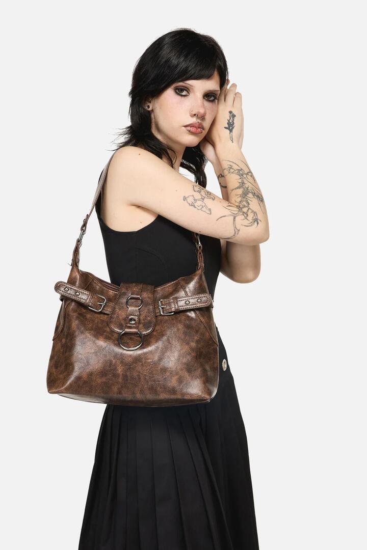 Image of Bags. Productname: Worn Out Hardware Bag in Chocolate colour by brand - Black Friday