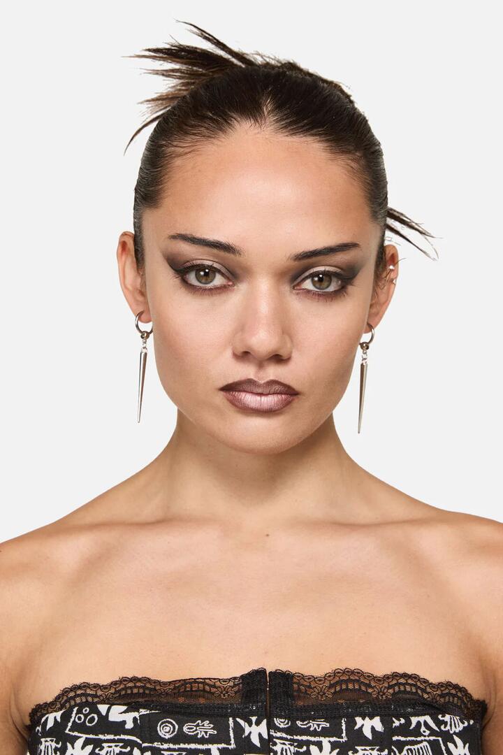 Image of Jewelry. Productname: Long Spike Sleepers in Silver colour by brand - Black Friday