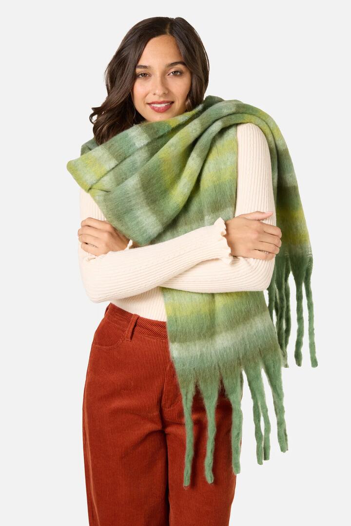 Image of Scarves & Shawls. Productname: Green Soft Scarf in Green colour by brand - Princess Highway