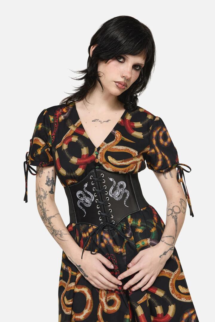 Image of Belts. Productname: Slithering Goth Waist Belt in Black colour by brand - Dangerfield