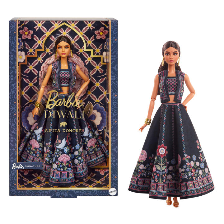 Image of Dolls. Product name - Barbie Signature Diwali Doll by Anita Dongre in colour by brand - Barbie Signature