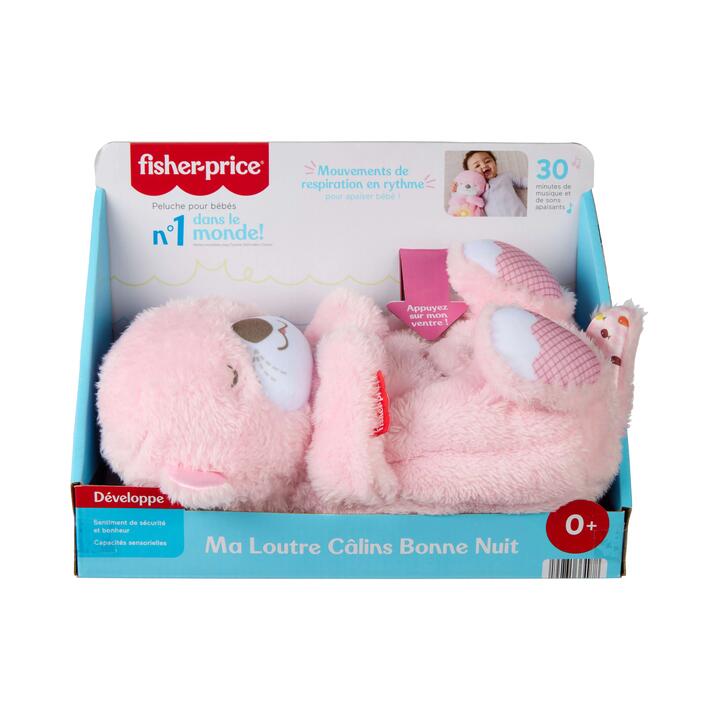 Image of Baby Toys & Activity Equipment. Product name - Fisher-Price Soothe 'n Snuggle Otter, Pink Plush Baby Toy, Sound Machine with Breathing Motion in colour by brand - Fisher-Price