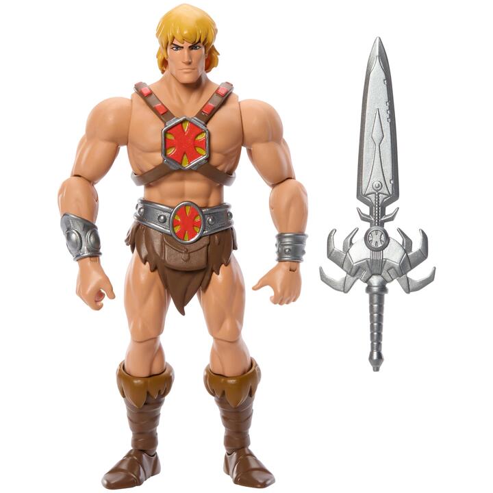 Image of Action Figures. Product name - Masters of the Universe Origins 200X Cartoon Collection He-Man Action Figure, MOTU 5.5 Inch Hero Toy in colour by brand - Masters Of The Universe