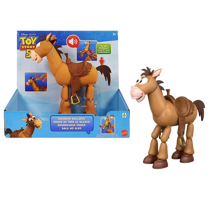 Image of Dolls. Product name - Disney and Pixar Toy Story 5 Roundup Bullseye Activation Feature Figure with Sounds in colour by brand - Disney Pixar Toy Story
