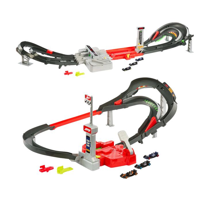 Image of Toy Cars. Product name - Bundle: Hot Wheels Formula 1 Grand Prix Circuit & Formula 1 Sprint Race Circuit in colour by brand - Hot Wheels
