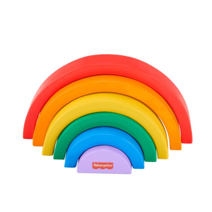Image of Others. Product name - Fisher-Price Wooden Stacking Rainbow in colour by brand - Fisher-Price
