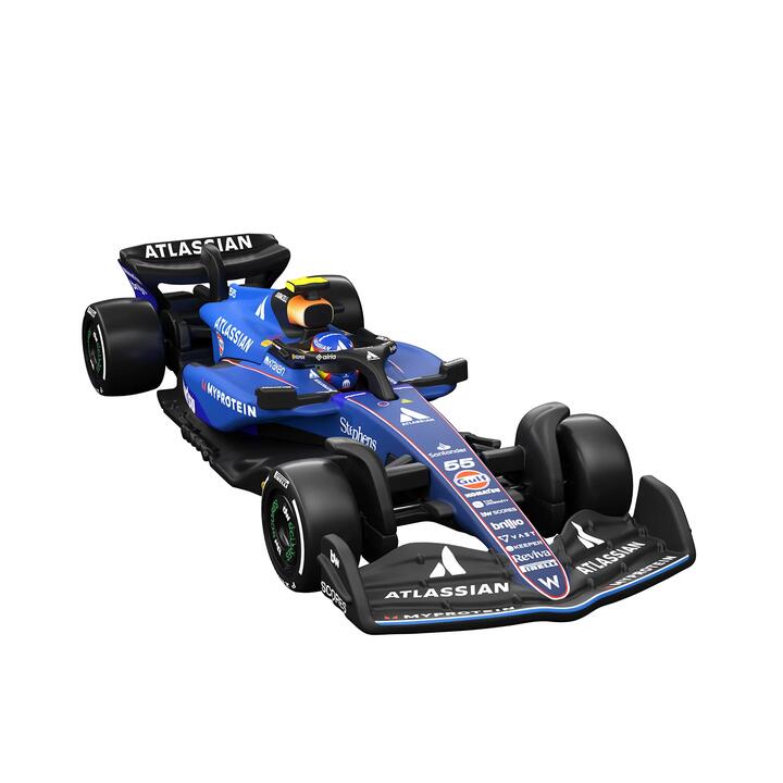 Image of Toy Cars. Product name - Hot Wheels Formula 1® Collectible Williams Racing Team Car Carlos Sainz in colour by brand - Hot Wheels
