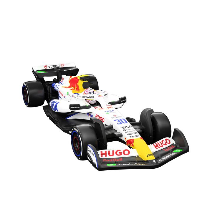 Image of Toy Cars. Product name - Hot Wheels Premium Collectible Visa Cash App Racing Bulls Formula One⢠Team Car Liam Lawson in colour by brand - Hot Wheels
