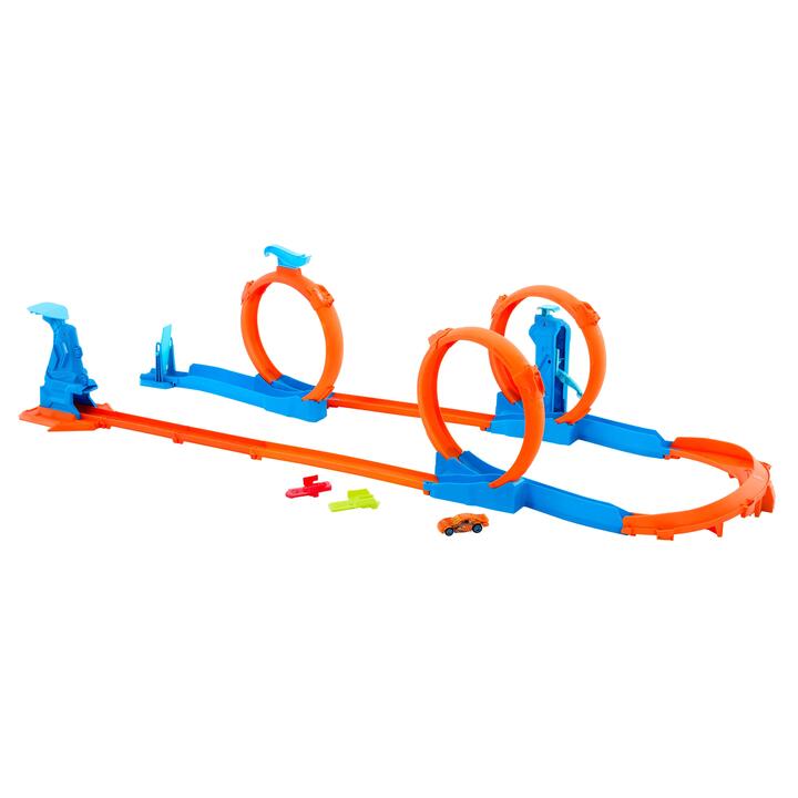 Image of Toy Playsets. Product name - Hot Wheels Track Creator Triple Loop Speed Kit in colour by brand - Hot Wheels