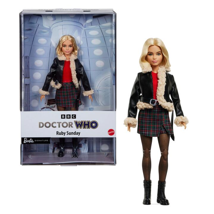 Image of Dolls. Product name - Barbie Signature Dr. Who Ruby Sunday Barbie Doll in colour by brand - Barbie Signature