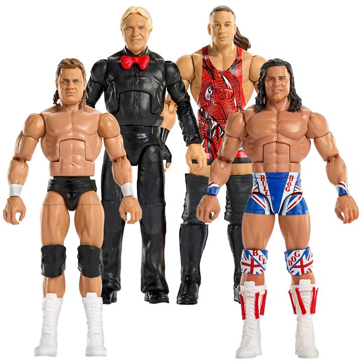 Image of Action Figures. Product name - Bundle: WWE Elite Legends 4 Action Figures in colour by brand - WWE