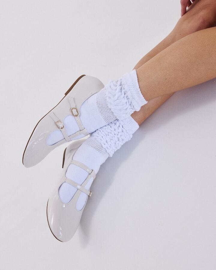 Image of Shoes. Product name - Catanzaro Cream Ballet Flats in Neutral colour by brand - Novo