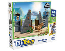 Image of Construction Set Toys. Product name - Tile Town Jurassic World Dino Escape Construction Set in colour by brand - Toymate