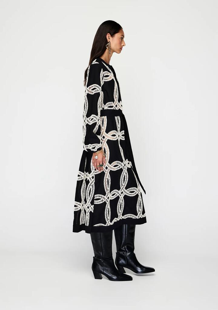 Image of Dresses. Productname: Livia Midi Dress | MOS The Label in Black colour by brand - MOS The Label
