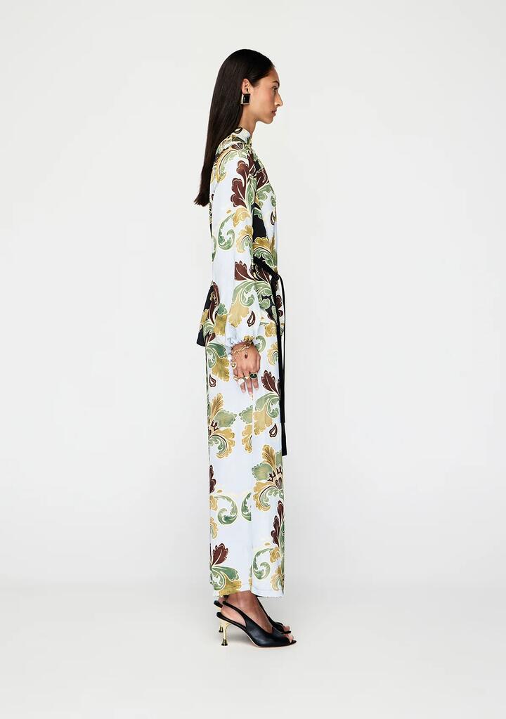 Image of a model wearing Tops. Productname: Ivara Top | MOS The Label in Ivara Print colour by brand - MOS The Label