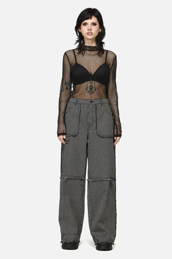 Image of Jeans. Productname: Medusa Punk Cargo Jean in Black colour by brand - Dangerfield
