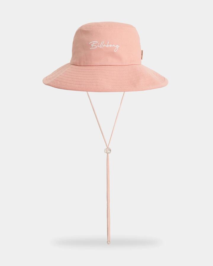 Image of Hats. Product name - Billabong Girls 6-16 Shoreline Club Bucket Hat Dusty Pink in Dusty Pink colour by brand - Billabong
