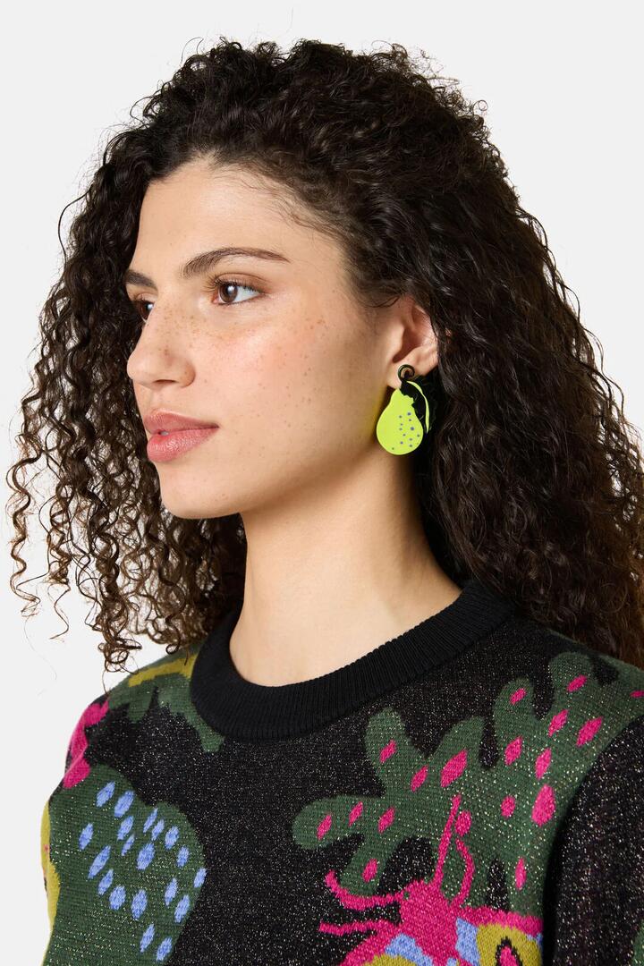 Image of Earrings. Product name - Paired Pear Earrings in Multi colour by brand - Gorman