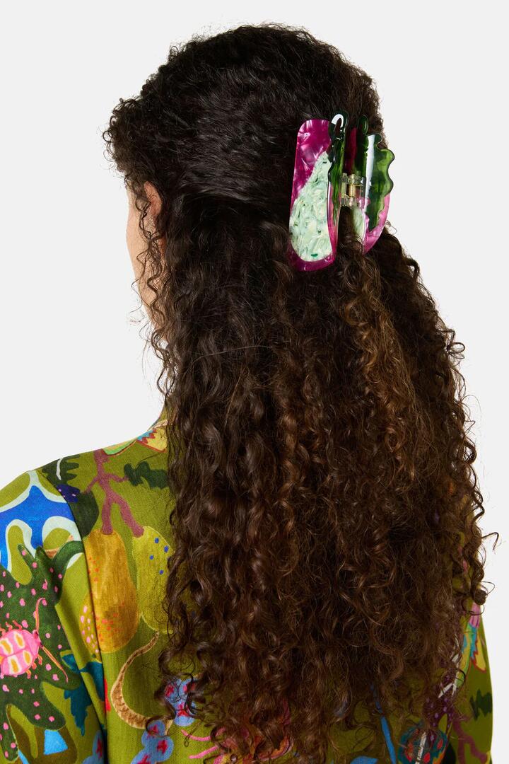 Image of Hair Accessories. Product name - Pear Hair Claw in Multi colour by brand - Gorman
