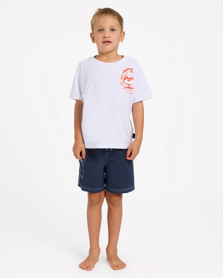 Image of T-Shirts. Product name - Billabong Boys 2-7 Groms Spec Blast T-Shirt White in White colour by brand - Billabong