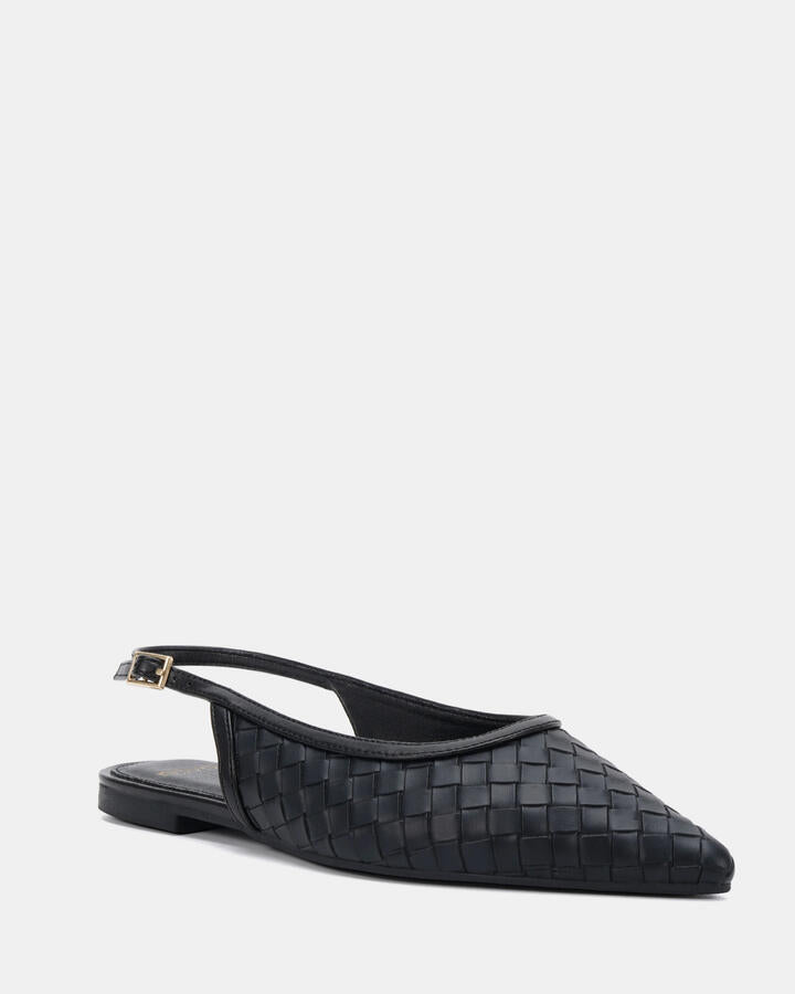 Image of Shoes. Product name - Cellar Black Ballet Flats in Black colour by brand - Novo