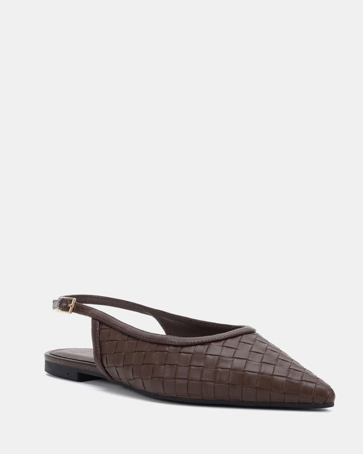 Image of Shoes. Product name - Cellar Espresso Ballet Flats in Espresso colour by brand - Novo