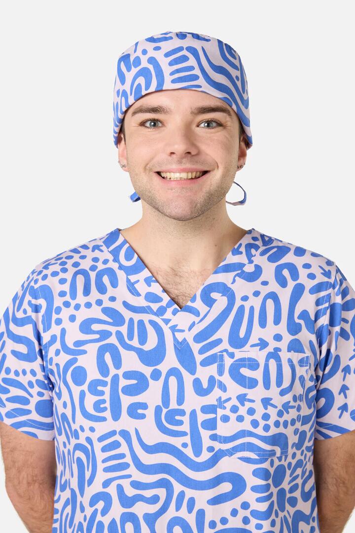 Image of Hats. Productname: Wuk-tjarra Scrub Hat in Blue colour by brand - Scrubs With Love