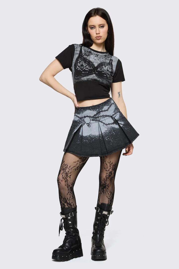 Image of Lingerie. Productname: Black Budding Romance Tights in Black colour by brand - Black Friday