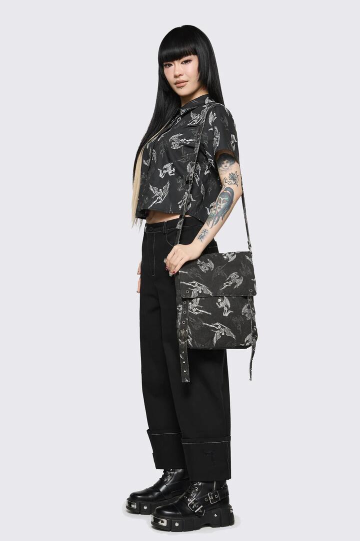 Image of Bags. Productname: Archangel Printed Bag in Black colour by brand - Dangerfield