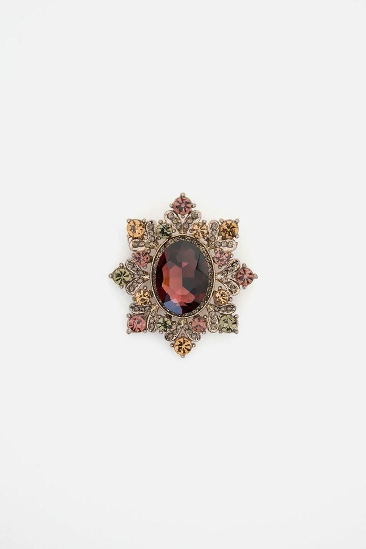 Image of Keychains. Productname: Gothic Diamante Brooch in Multi colour by brand - Dangerfield