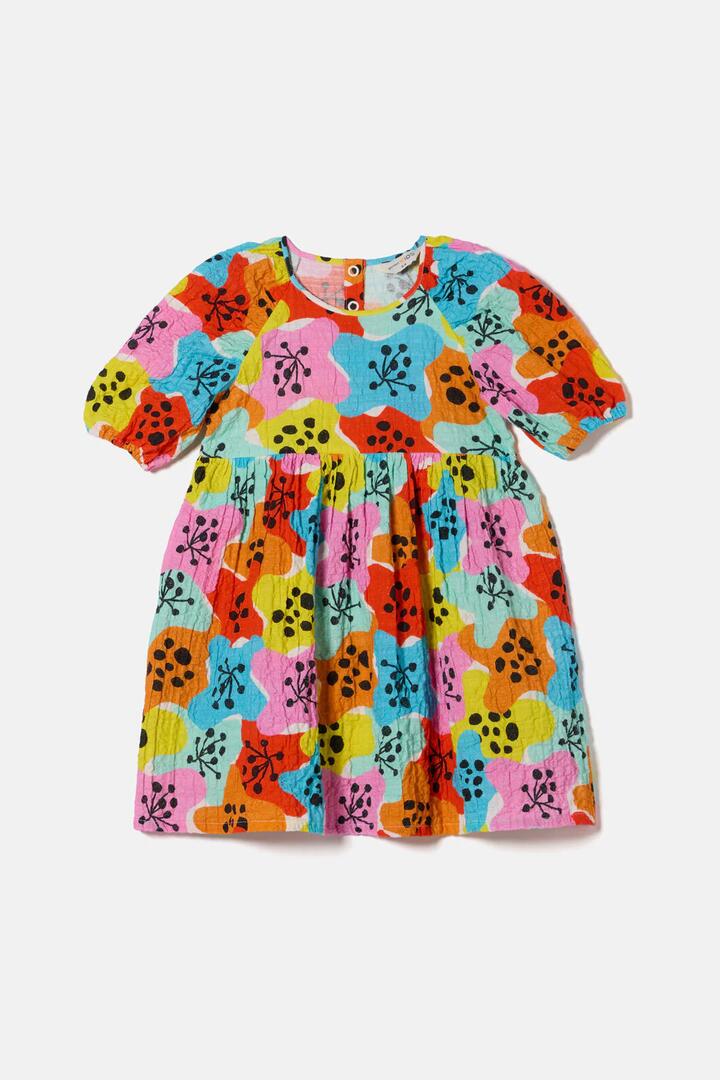 Image of Dresses. Product name - Bold Flowers Kids Dress in Multi colour by brand - Gorman