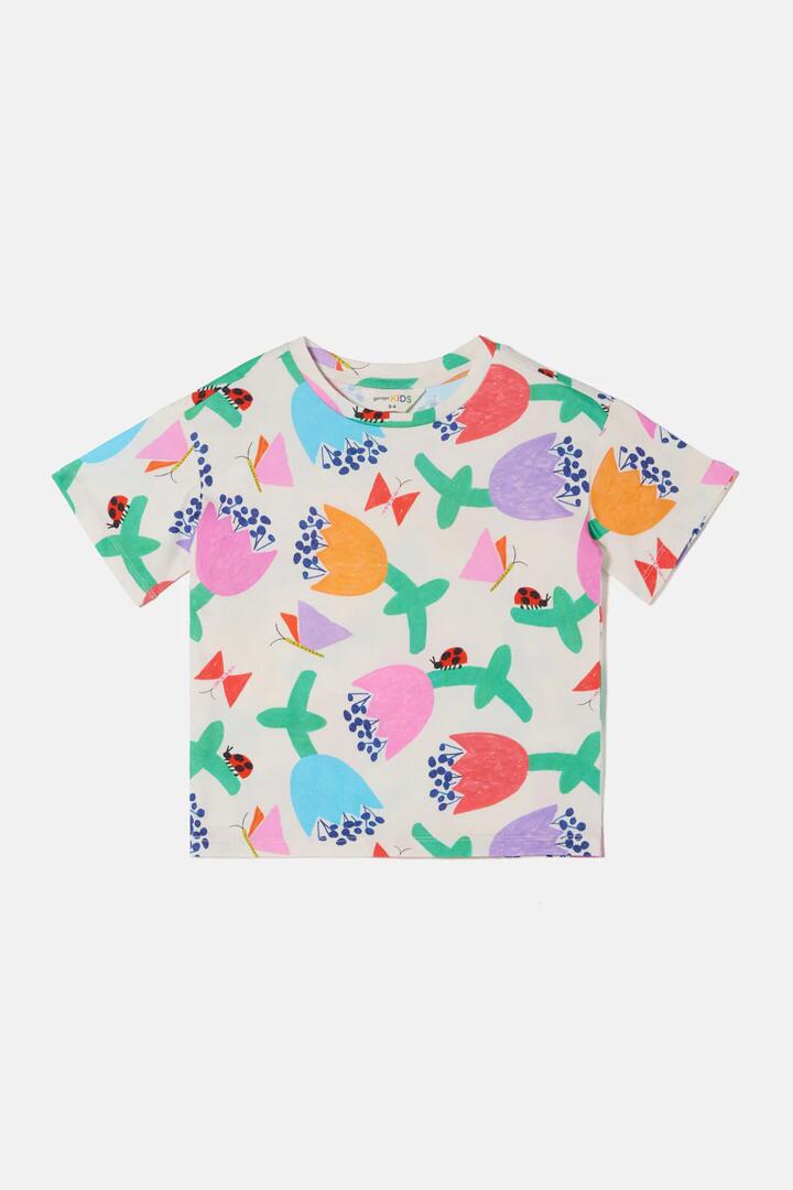 Image of T-Shirts. Product name - Tulip Kids T-Shirt in Cream colour by brand - Gorman