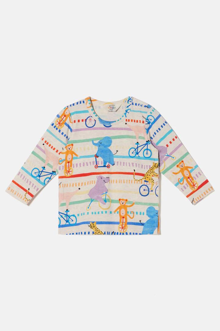 Image of T-Shirts. Product name - On Bikes Baby T-Shirt in Multi colour by brand - Gorman