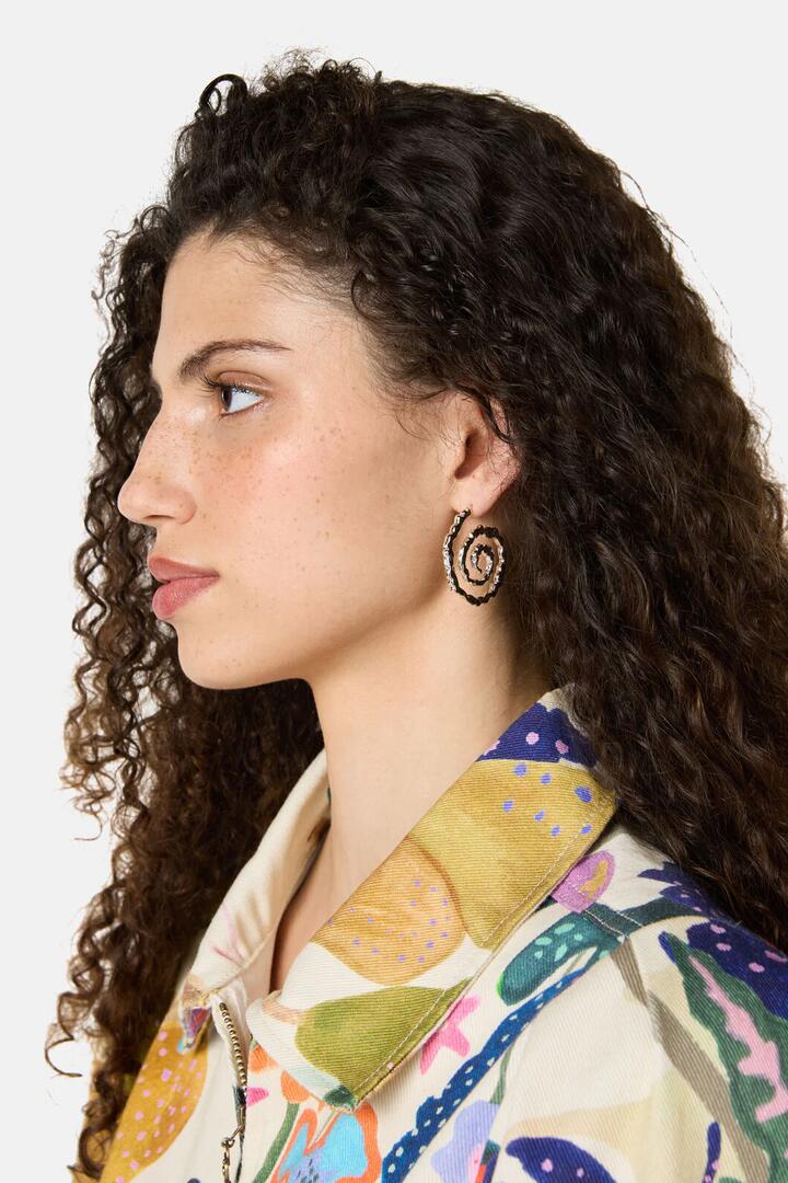 Image of Earrings. Product name - Spirograph Earrings in Silver colour by brand - Gorman