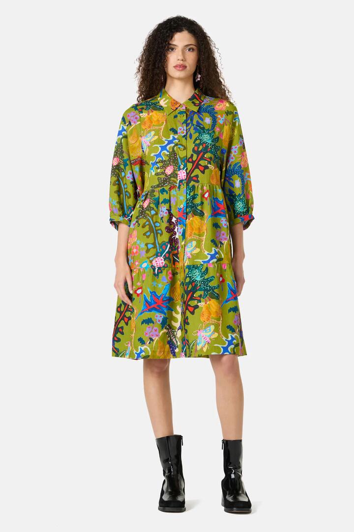 Image of Dresses. Product name - Beetlemania Smock Dress in Print colour by brand - Gorman