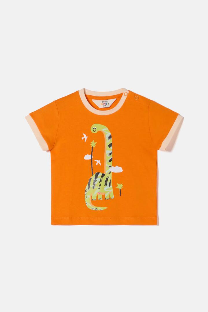 Image of T-Shirts. Product name - Dreamer Dino Baby T-Shirt in Orange colour by brand - Gorman