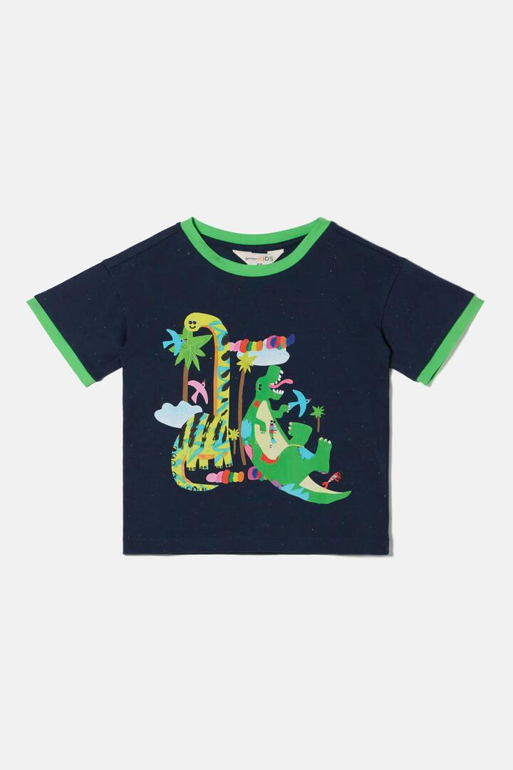 Image of T-Shirts. Product name - Dino's Kids T-Shirt in Navy colour by brand - Gorman