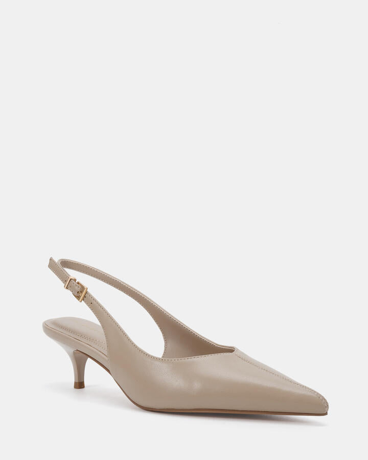 Image of Heels. Product name - Perky Bone Leather Heels in Bone Leather colour by brand - Novo