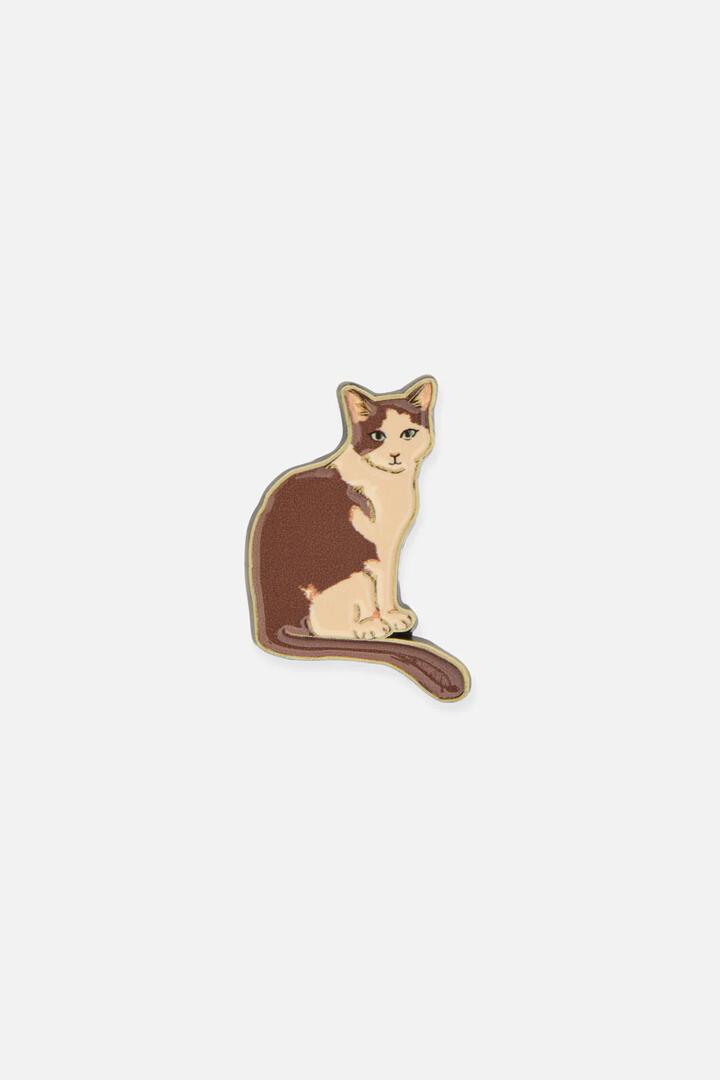 Image of Jewelry. Productname: Two Colour Cat Pin in Chocolate colour by brand - Princess Highway
