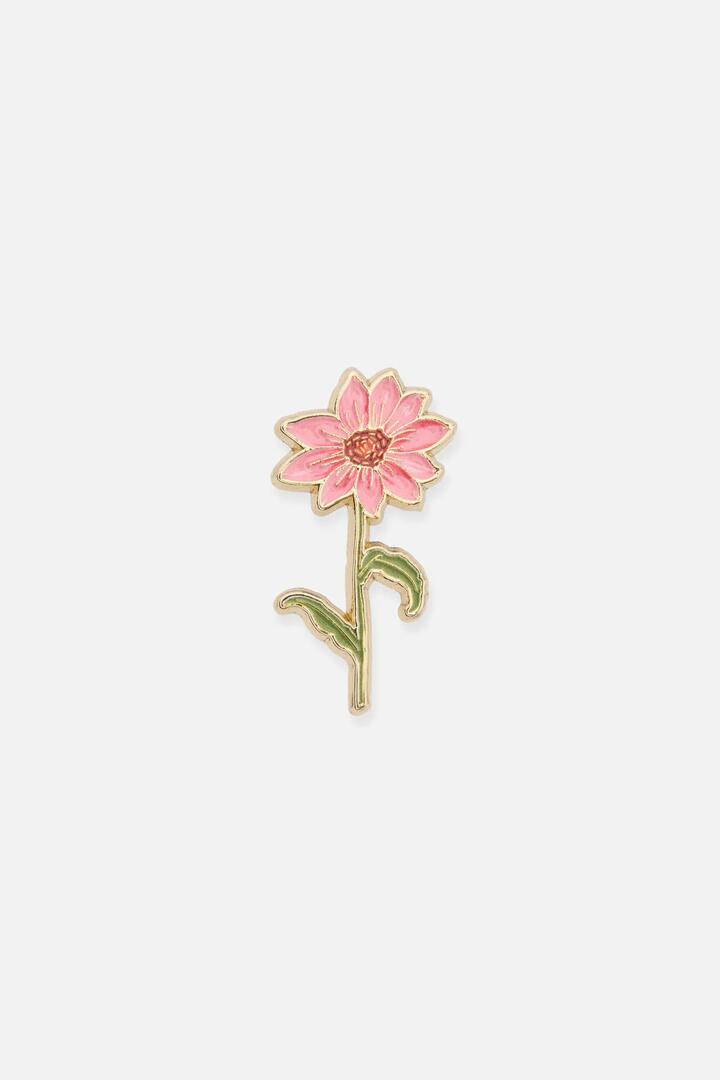 Image of Jewelry. Productname: Goldie Flower Pin in Pink colour by brand - Princess Highway