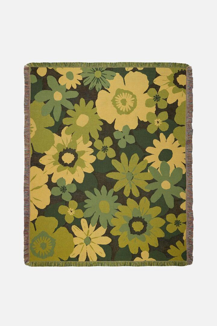Image of Blankets. Productname: Twiggy Throw in Green colour by brand - Princess Highway
