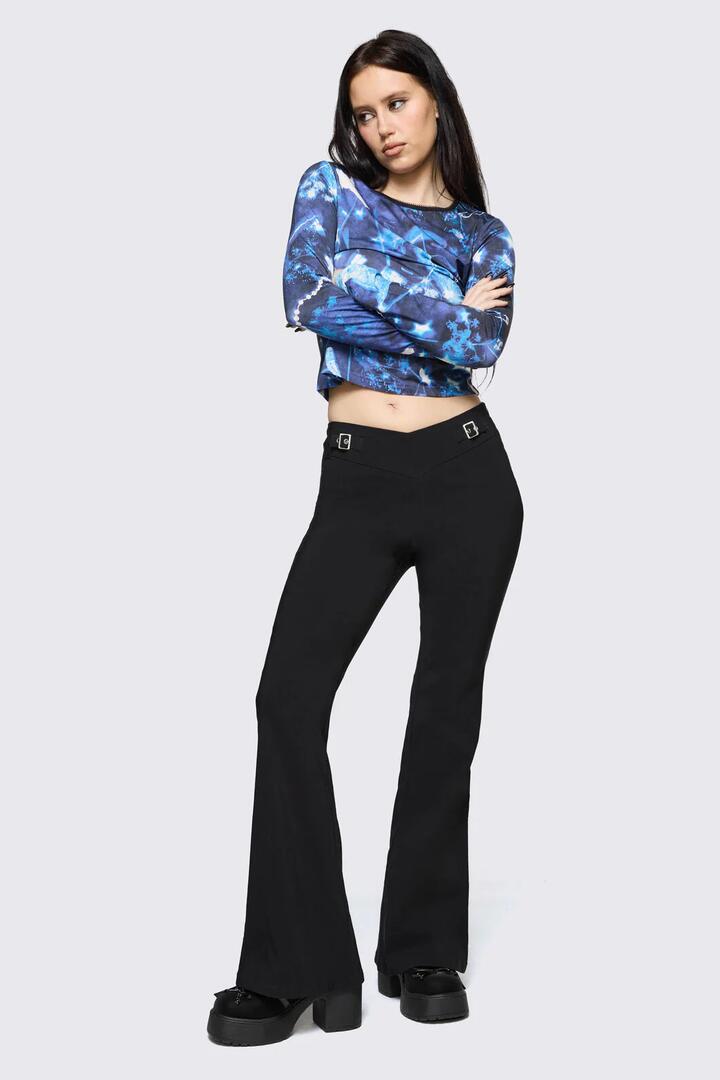 Image of a model wearing Pants. Productname: Diffused Goth Pant in Black colour by brand - Black Friday