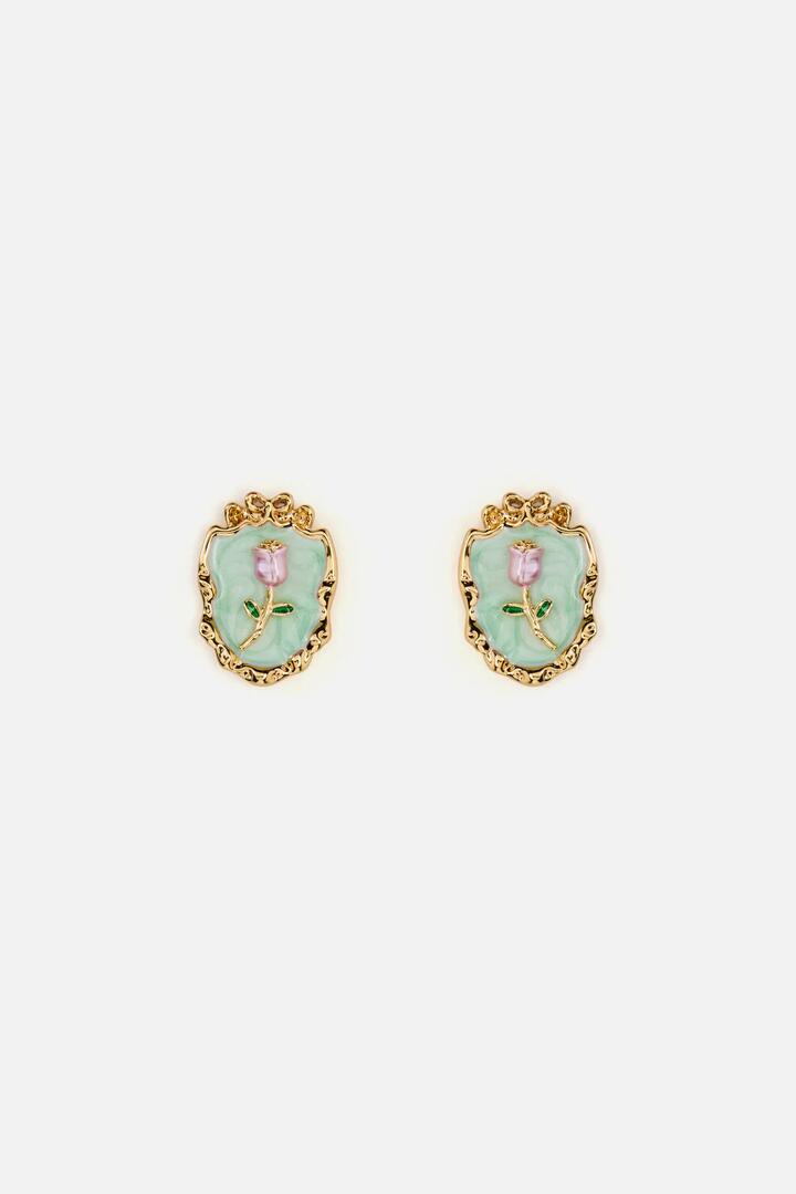 Image of Earrings. Productname: Framed Tulip Earrings in Gold colour by brand - Princess Highway