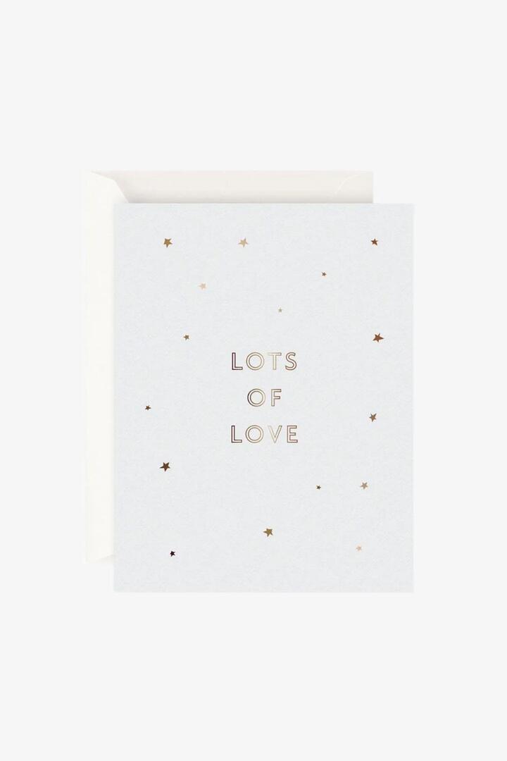 Image of Greeting Cards. Product name - Starry Lots Of Love Greeting Card in colour by brand - Lettuce
