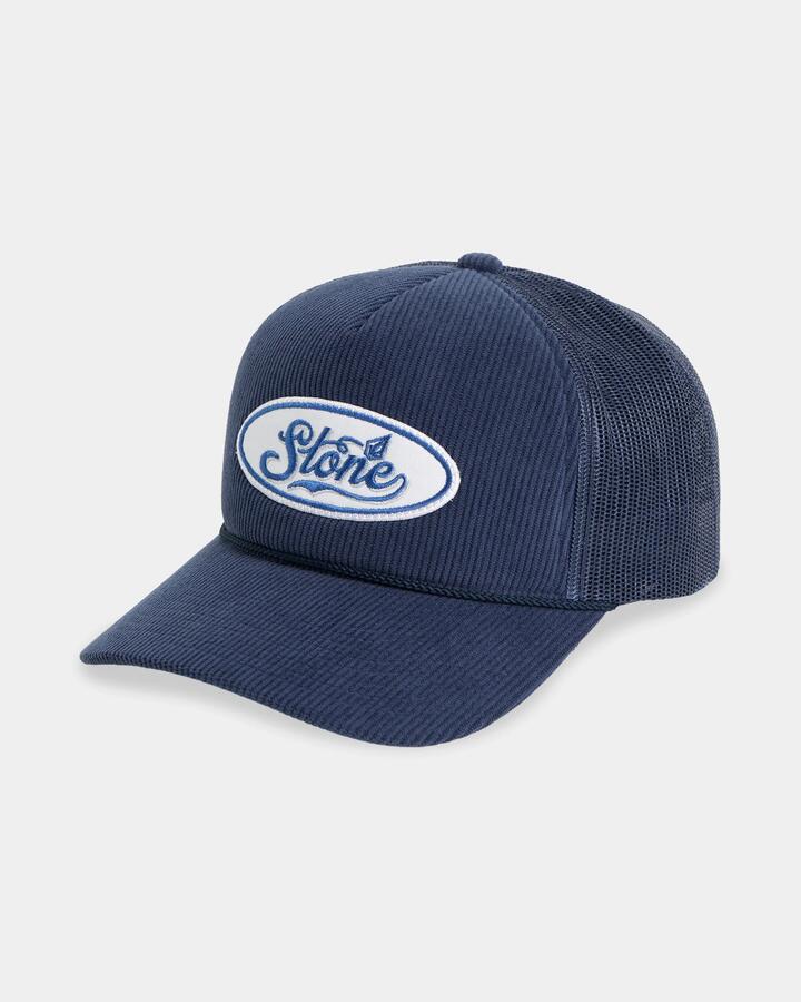 Image of Hats. Product name - Volcom Mens Overdrive Trucker Hat Mood Indigo in Mood Indigo colour by brand - Volcom