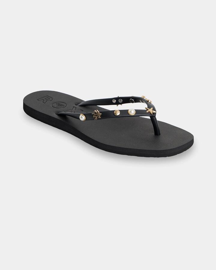 Image of Sandals. Product name - Roxy Womens Hema Sandals Black in Black colour by brand - Roxy