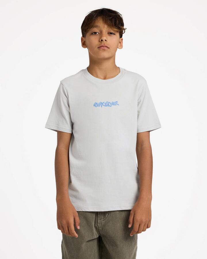 Image of T-Shirts. Product name - Quiksilver Boys 8-16 Wax On T-Shirt Gray Violet in Gray Violet colour by brand - Quiksilver