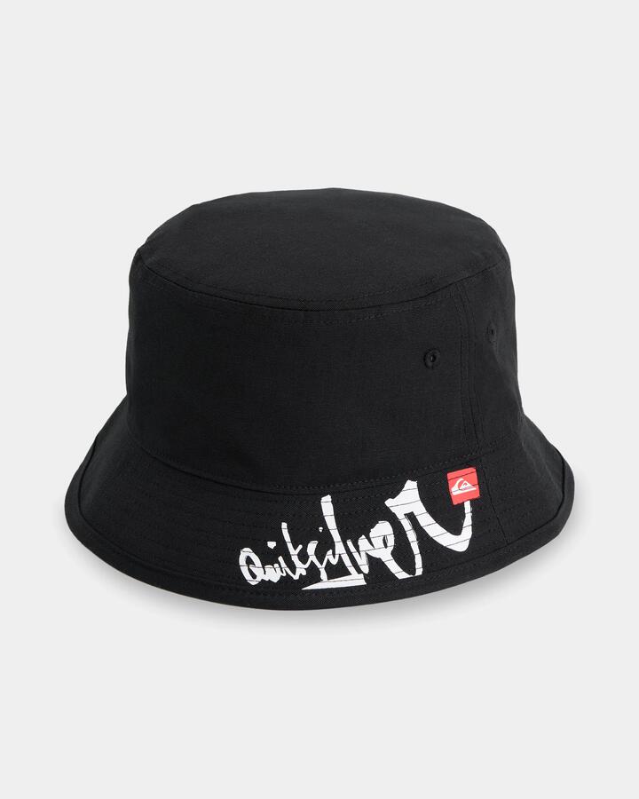 Image of Hats. Product name - Quiksilver Mens Tricky Bucket Hat Black in Black colour by brand - Quiksilver